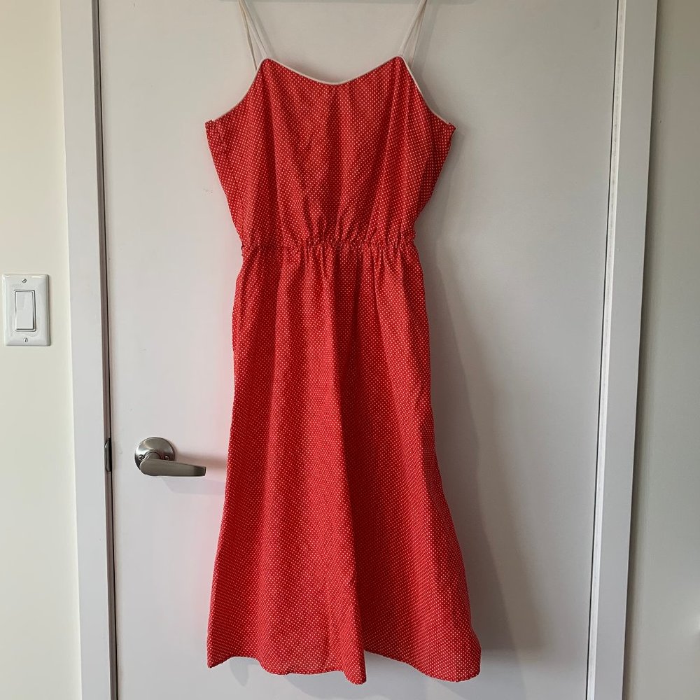 Vintage red polka dot summer sundress